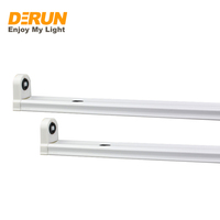 Support de lampe fluorescente LED raccordable avec boîtier métallique pour tube simple ou double de 60 cm et 120 cm, FLT-FIXTURE