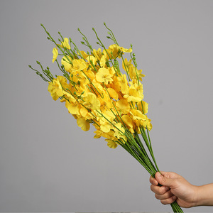 Fleur Artificielle Orchidée Dansante Jaune 3 Branches 5 Branches Plante Entière Décoration Intérieure Bouquet Fleur Artificielle Ornement - Product Image 3