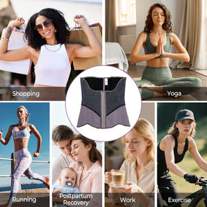 Corsé <span class=keywords><strong>de</strong></span> cintura transpirable <span class=keywords><strong>de</strong></span> látex estilo colombiano, el más vendido, con malla empalmada, logotipo y hebilla ajustable para control <span class=keywords><strong>de</strong></span> abdomen - Product Image 4