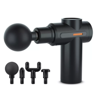 Nouveau pistolet de massage électrique à vibrations M22 Mini Middle Time pour la relaxation musculaire du corps entier, 4 têtes de massage, matériau ABS, 12