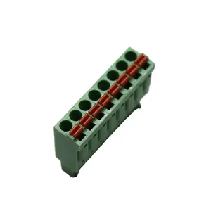 Hot products green plastic enclosure with 3.5Mm pitch screwless female terminal block connector equivalent contact terminal