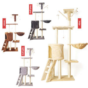 Tour à <span class=keywords><strong>chat</strong></span> multi-niveaux en bois <span class=keywords><strong>gris</strong></span> moderne de Kinghon, du sol au plafond, pour <span class=keywords><strong>chat</strong></span> - Product Image 5