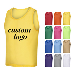 Chalecos de fútbol ligeros y personalizados Baberos de entrenamiento transpirables de malla numerada Baberos sin mangas <span class=keywords><strong>deportivos</strong></span> para adultos y niños - Product Image 1