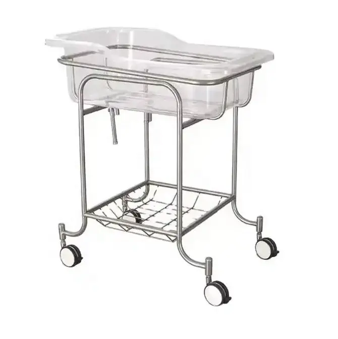 Thickened stainless steel baby ABS delivery room and delivery center handcart with mattress