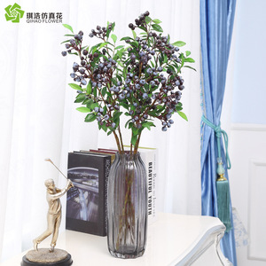 <b>Artificial</b> Red Berry <b>Stem</b> Plastic Flowers Christmas Decorations Wedding Props Factory Wholesale - Product Image 3