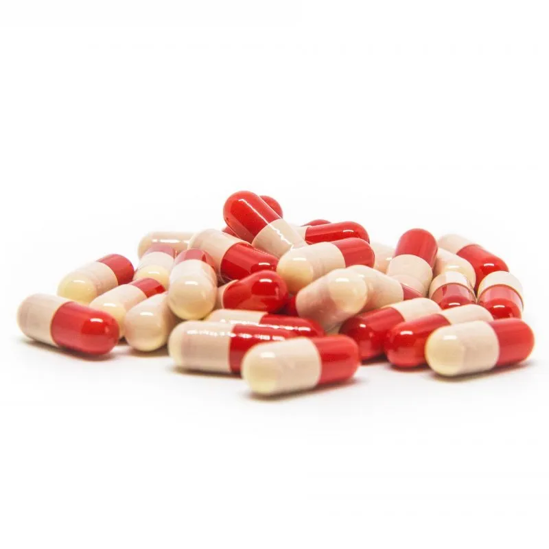RED WHITE Capsules HALAL Certificated Manufacturer Gelatin Empty Capsule Shell Size 0 With High Quality