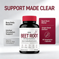Capsules de Betterave OEM avec Extrait de Pépins de Raisin et de Grenade – Formule Antioxydante – Capsules de Betterave