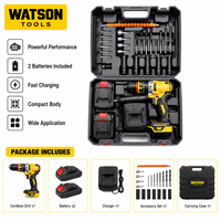 Kit de perceuse électrique sans fil en gros, 21V, avec batterie au lithium et accessoires pour le travail du bois et les réparations domestiques