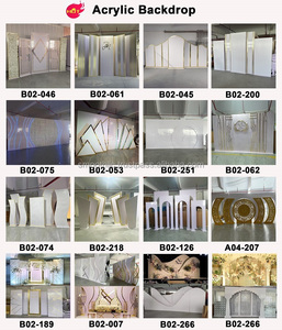 ประตูรูปทรงใหม่ ดีไซน์เรียบหรู สีทองเงา สำหรับตกแต่งงานแต่งงาน งานอีเว้นท์ หรืองานปาร์ตี้ในร่ม เหมาะสำหรับทางเข้า - Product Image 6