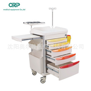 Carro médico de ABS para ambulancias, carro para cambio de vendajes, carro de reanimación, carro para recorridos de enfermería en salas, carro para entrega de infusiones y medicamentos - Product Image 4