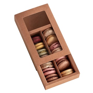 French Macarons Box For 12 Macaron Container Macaroon Packaging Boxes With Clear Window