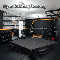 Tapis en caoutchouc pour salle de sport HANLI 20 mm, tapis antidérapant épaissi absorbant les chocs, réduit le bruit des équipements, pour la zone d'entraînement musculaire en salle de sport