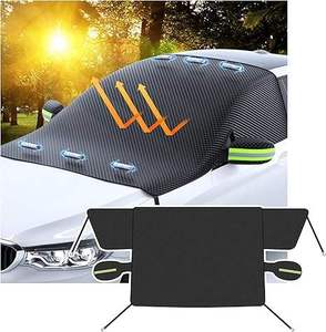 Parasol Plegable Grande para Autos, Estilo Ejecutivo, con 2 Fundas para Espejos Laterales, Protectores para Ventanas Laterales, Fácil Instalación - Product Image 1