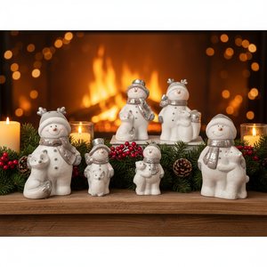 Decoración Navideña <span class=keywords><strong>de</strong></span> <span class=keywords><strong>Muñeco</strong></span> <span class=keywords><strong>de</strong></span> <span class=keywords><strong>Nieve</strong></span> en Resina, Apta <span class=keywords><strong>para</strong></span> Adornos <span class=keywords><strong>de</strong></span> Interior - Product Image 1