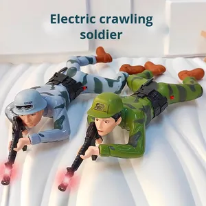 Camuflaje de soldado de rastreo eléctrico de moda con juguete de plástico de sonido para niños en estilo <span class=keywords><strong>TikTok</strong></span> para niños y niñas - Product Image 2
