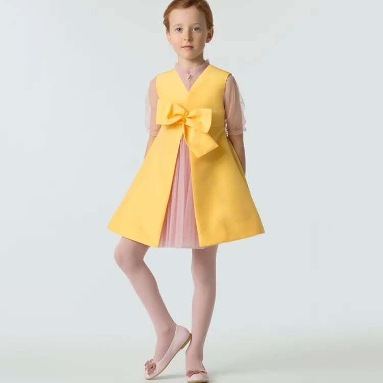 광저우 공장 ODM 또는 OEM 아이 파티 드레스 소녀 tulle 소매 아름다운 소녀 드레스 6 14 년