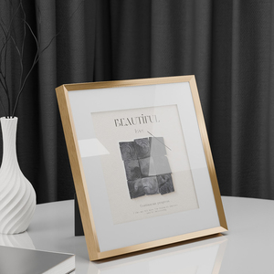 Vàng khung ảnh sinh thái thân thiện kim loại chải nhôm khung treo tường treo lớn hơn mỏng Áp phích khung hình - Product Image 2