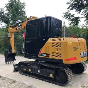 Máquina pesada de China usada Sany Sy75c pro mini excavadora de orugas 7ton excavadora de segunda mano sy75 75c 75W en stock - Product Image 3