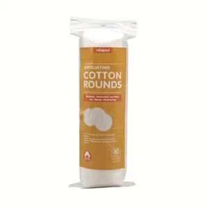 Pur cotton kostenlose Probe reine Baumwolle 55mm Kosmetik pads hochs aug fähige Gesichts Make-up Watte pads
