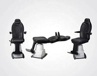 Unité de réfraction ophtalmique à trois instruments, fauteuil d'optométrie avec bras de phoroptère et table rotative pour optometriste