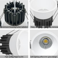 Spot LED COB 12W 18W orientable anti-éblouissement pour intérieur, plafonnier encastré moderne, éclairage européen pour bureau et magasin