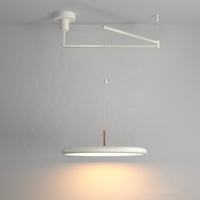 Suspension LED simple au design danois moderne, luminaire décoratif en fer pour plafond haut