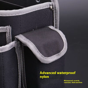 Sac de ceinture multifonctionnel en toile épaisse, sac à outils suspendu, rangement portable, sac à outils résistant à l'usure pour électricien - Product Image 3