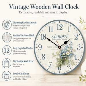 <span class=keywords><strong>Horloge</strong></span> murale de 25 mm d'épaisseur, design contemporain, style antique, mouvement à quartz chinois, couleur chocolat, cadre en tissu sur mesure - Product Image 3