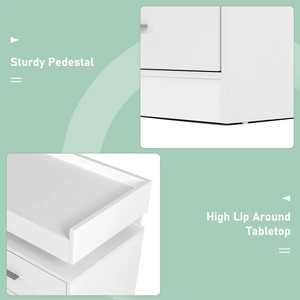 Nhà Máy Giá Rẻ Trắng LED Ngăn Kéo Tủ Quần Áo Bằng Gỗ Tủ Lưu Trữ Ngực Ngăn Kéo Phòng Ngủ Cho Quần Áo - Product Image 4