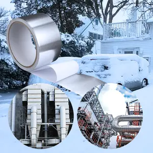 Adhesive Solvent Cold Resistant Hvac 40mic Low Temperature Strong Duct Aluminum Foil Adhesive Tape