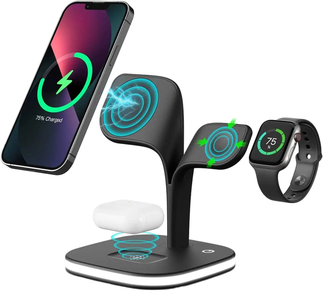 Mobile Phone Wireless Charger, Watch Headphones, Mobile Phone Charging Stand, Desktop Wireless Charging, Fast Charging