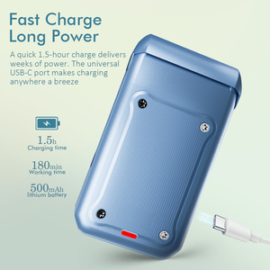 Rasoir électrique portable rechargeable à lame unique, format mini de poche, personnalisé, bon prix, pour le visage, la tête et la barbe - Product Image 5