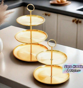 3-stöckiger Metall-Kuchenständer, Mehrschichtiger Dessert-Präsentationsständer, Servierplatte für Zuhause und Partys für <span class=keywords><strong>Cupcakes</strong></span>, Gebäck, Obst & Hochzeiten - Product Image 5