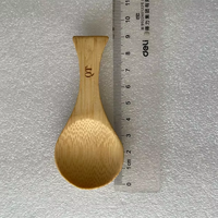 Thé Matcha personnalisé écologique naturel sculpté à la main jetables Mini cuillères en bambou personnalisées