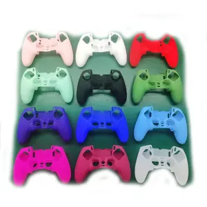 Poeira-Proof Non-Slip Skin Cover Joysticks Gamepad Proteção Shell Para PS5 Controladores Silicone Case Capa Protetora