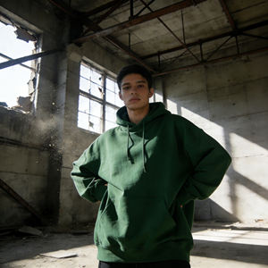 Sudaderas con Capucha para Hombre, 100% Algodón, Hombros Caídos, Estilo Holgado, Calidad de Lujo, Tejido Grueso de Felpa Francesa, Sudaderas Lisas para Hombre - Product Image 5