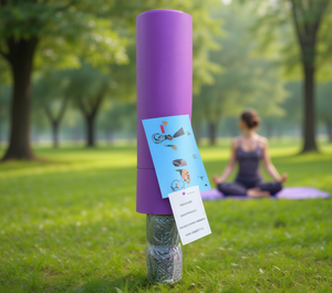 Tappetino Yoga in TPE 6mm Antiscivolo Rettangolare con Borsa per il Trasporto, Tappetino Universale per Fitness ed Esercizi - Product Image 2