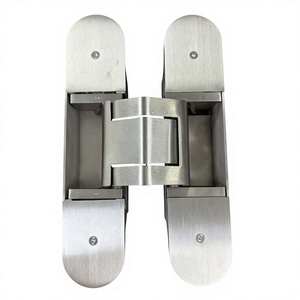 Charnières dissimulées SG BS300 en acier inoxydable zingué robustes, réglables en 3D pour portail battant, porte de 300 kg, épaisseur 9 mm, modernes - Product Image 1