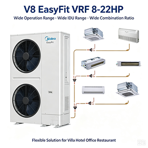 <span class=keywords><strong>Climatiseur</strong></span> VRF Midea EasyFit 8~24HP Full DC Inverter EVI Pompe à Chaleur Multi-Split Climatisation Centrale Bureau Villa Hôtel - Product Image 1