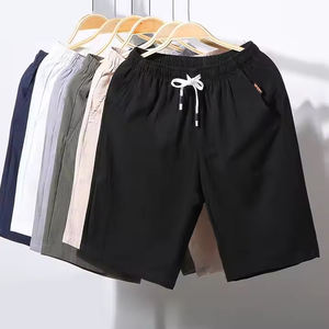 Short de travail vintage de haute qualité séchage rapide anti-rides confortable motif solide robuste coutures renforcées pour la piscine - Product Image 4