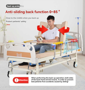 Cama de hospital manual multifuncional <span class=keywords><strong>para</strong></span> <span class=keywords><strong>ancianos</strong></span> y pacientes con parálisis Características de cuidado en el hogar con elevación y giro - Product Image 4