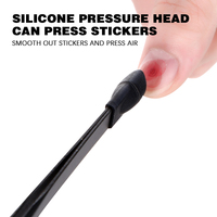 Pince à ongles professionnelle en acier inoxydable à double tête de haute qualité StraightHead Silicone gaufrage bâton outils à ongles