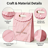 Sac cadeau en papier découpé de qualité supérieure avec poignée renforcée, sac d'emballage en papier haut de gamme pour cosmétiques, cadeaux de mariage, boutiques et vente au détail