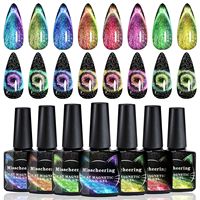 Vernis à ongles gel réfléchissant 7,5 ml, 12 couleurs néon disco flash, gel flash d'été, vernis à ongles LED