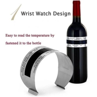Termómetro Digital de acero inoxidable para botella de vino tinto, pulsera eléctrica con pantalla Lcd, medidor de temperatura creativo