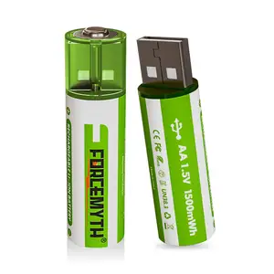 Аккумуляторы для зарядки usb, перезаряжаемые, 1,5 В