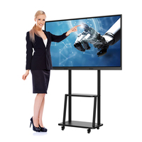 Интерактивная доска 75 дюймов, 40 точек касания, 4K LCD, 120 Гц, рамка из алюминиевого сплава для использования в классах и конференциях