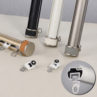 Rail de rideau en métal Junpai, silencieux, en aluminium, minimaliste, Rome Rod, écologique, durable, glisse fluide, longueur personnalisable 5,8/6,7 m