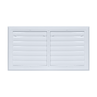 Sortie d'air double à persiennes en ABS, sortie d'air indépendante zonée amovible, grille de ventilation linéaire silencieuse pour système d'air frais intérieur