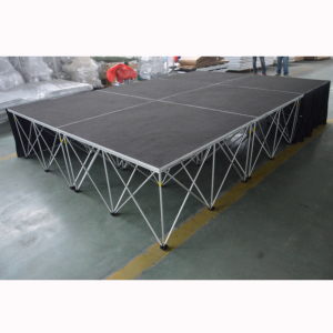 Plataforma de Escenario Portátil Ligera y Flexible de Aleación de Aluminio con Construcción de Madera Contrachapada, Fácil de Montar para Eventos - Product Image 5
